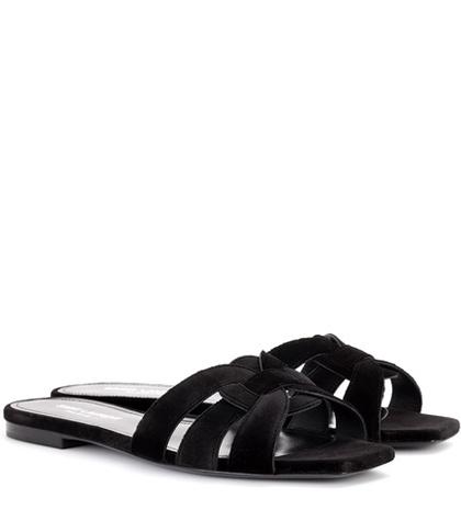 Bottega Veneta Nu Pieds 05 Velvet Slip-on Sandals