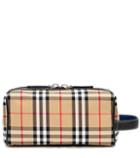 Burberry Check And Leather Pouch