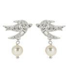 Miu Miu Crystal-embellished Silver Earrings