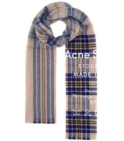 Acne Studios Cassiar Check Wool Scarf