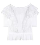 Alexander Mcqueen Nathan Ruffled Cotton Top