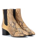 Isabel Marant Danae Printed Leather Ankle Boots