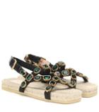 Balmain Embellished Espadrille Sandals