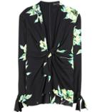 Roksanda Printed Crêpe Georgette Silk Top
