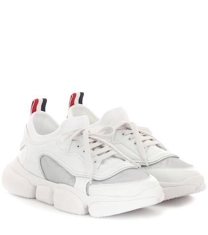 Christopher Kane Briseis Leather And Mesh Sneakers