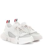 Christopher Kane Briseis Leather And Mesh Sneakers