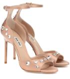 Gianvito Rossi Crystal-embellished Satin Pumps