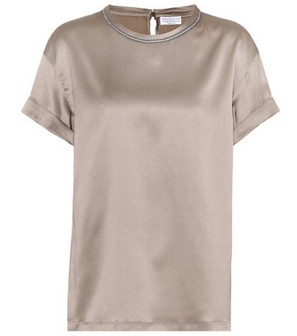 Brunello Cucinelli Silk Satin Top