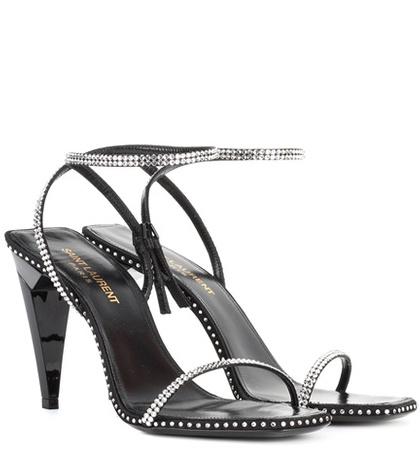 Linda Farrow Freja 90 Embellished Satin Sandals