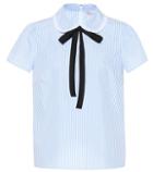 Roger Vivier Striped Cotton-blend Top