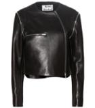 Acne Studios Marrau Cropped Black Leather Jacket
