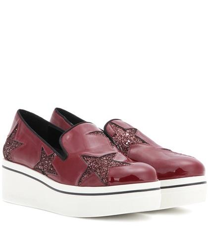 Stella Mccartney Glitter Platform Slip-on Sneakers