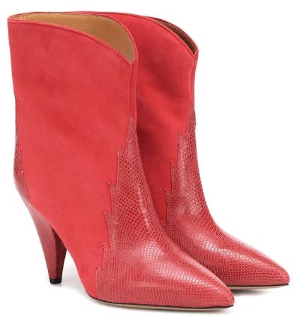 Isabel Marant Leider Suede Ankle Boots