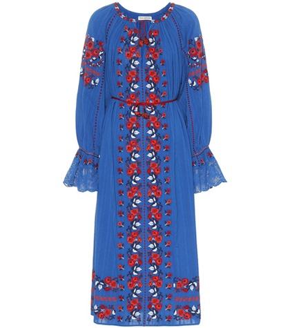 Ulla Johnson Filia Embroidered Cotton Dress