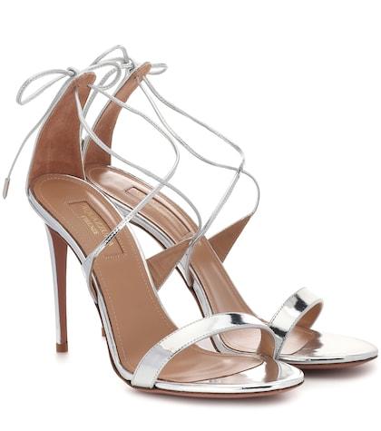Aquazzura Linda 105 Patent Leather Sandals