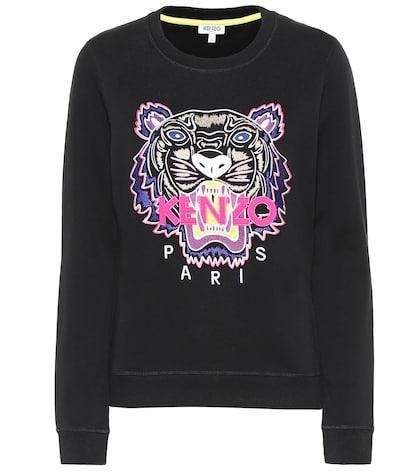 See By Chlo Tiger Logo Cotton Sweatshirt