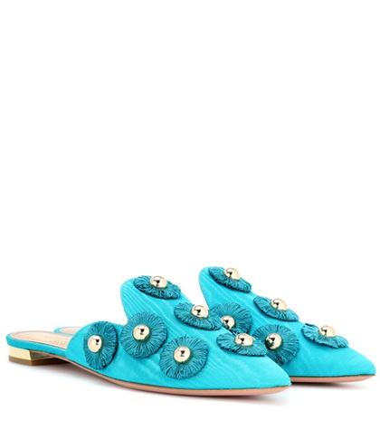 Tory Burch Sunflower Moire Mules