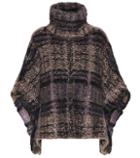 Tom Ford Checked Mohair-blend Poncho