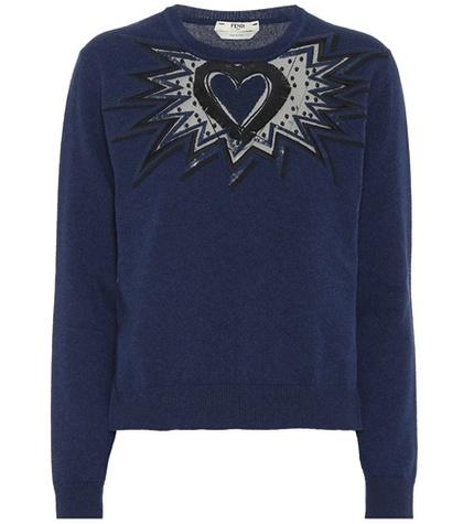 Fendi Embroidered Cashmere Sweater