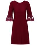 Oscar De La Renta Wool Lace-trimmed Dress