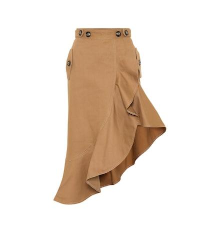 Self-portrait Asymmetric Stretch-cotton Skirt