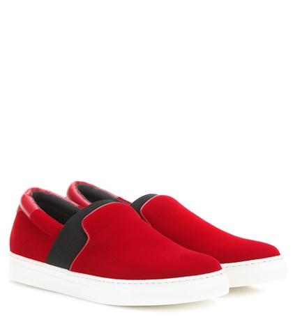 Balenciaga Velvet Slip-ons