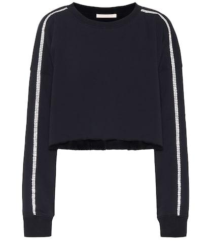 Christopher Kane Embellished Jersey Sweatshirt