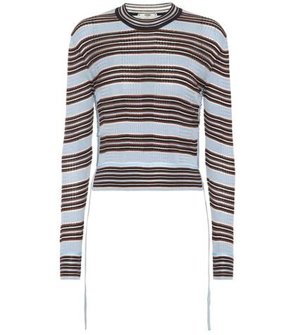 Marc Jacobs Striped Silk-blend Sweater