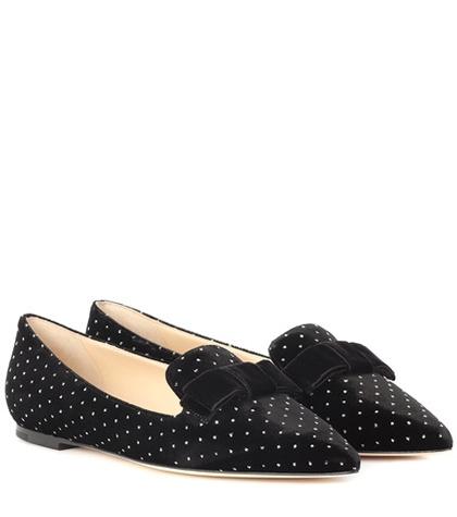 Proenza Schouler Gala Velvet Ballet Flats