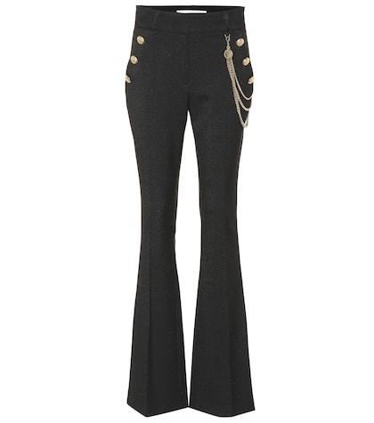 Veronica Beard Alair High-rise Flared Crêpe Pants