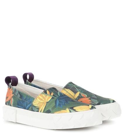 Eytys Viper Printed Slip-on Canvas Sneakers