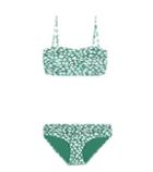 Ganni Lyme Floral-printed Bikini