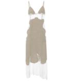 Off-white Linen And Lace Dress