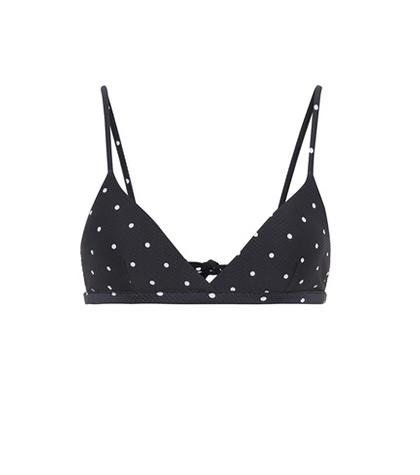 Asceno Polka Triangle Bikini Top