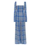 Rosie Assoulin Off-the-shoulder Plaid Jumpsuit