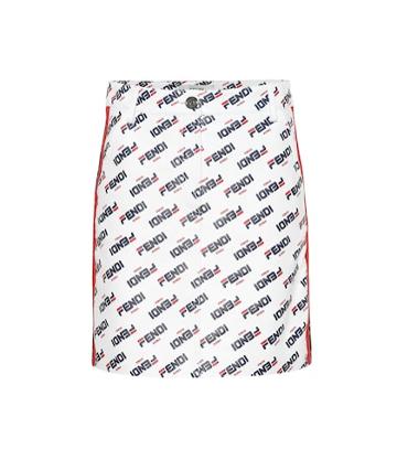 Fendi Fendi Mania Leather Miniskirt