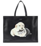 Balenciaga Puppy And Kitten Leather Tote