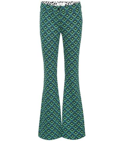 Diane Von Furstenberg Jacquard Knit Flare-leg Pants