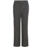 Ganni Duncan Houndstooth Wool-blend Trousers