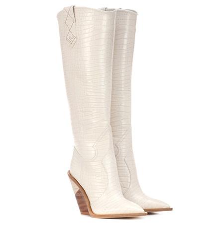 Prada Embossed Leather Boots
