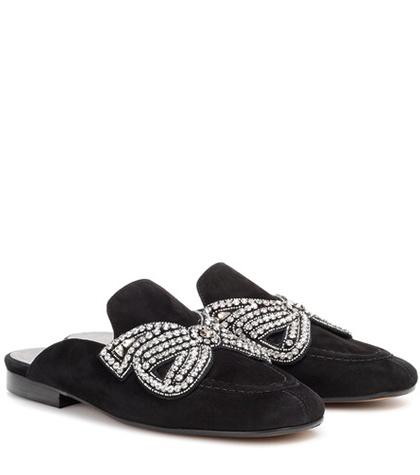 Isabel Marant Foyle Embellished Suede Slippers