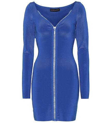 David Koma Embellished Zip-front Minidress
