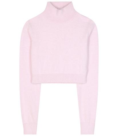 Gianvito Rossi Cropped Angora And Wool-blend Sweater