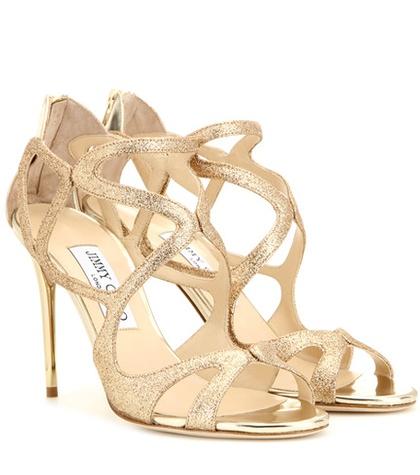 Jimmy Choo Leslie 100 Glitter Sandals