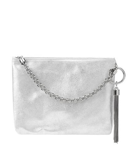 Jimmy Choo Callie Metallic Leather Clutch