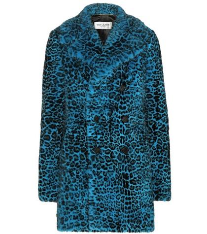 Saint Laurent Leopard-print Mink Fur Coat