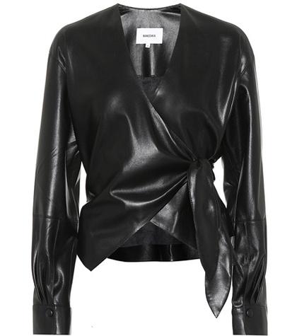 Nanushka Tribal Faux Leather Top