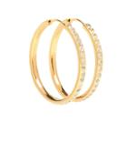 Theodora Warre White Sapphire Pave Hoop Earrings