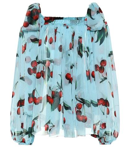 Dolce & Gabbana Exclusive To Mytheresa – Cherry Printed Silk Blouse