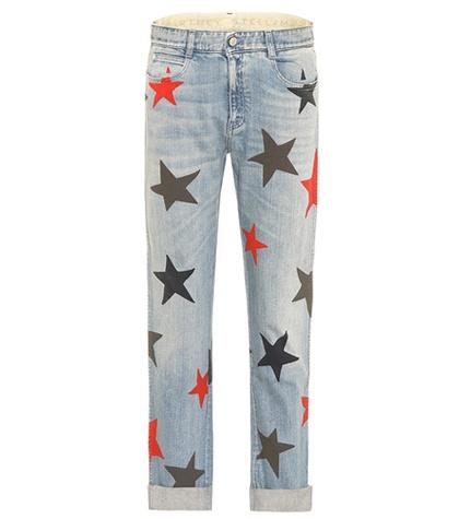 Fendi Printed Mid-rise Jeans
